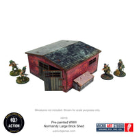 Pre-Painted WW2 Normandy Large Brick Shed: Warlord Games Bolt Action
