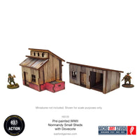 Pre-Painted WW2 Normandy Small Sheds with Dovecote: Warlord Games Bolt Action
