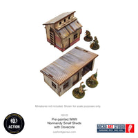 Pre-Painted WW2 Normandy Small Sheds with Dovecote: Warlord Games Bolt Action
