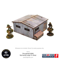 Pre-Painted WW2 Normandy Large Tin Shed: Warlord Games Bolt Action
