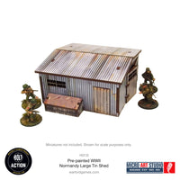 Pre-Painted WW2 Normandy Large Tin Shed: Warlord Games Bolt Action
