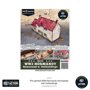 PRE-PAINTED WWII NORMANDY HOMESTEAD WITH OUTBUILDINGS WG Bolt Action