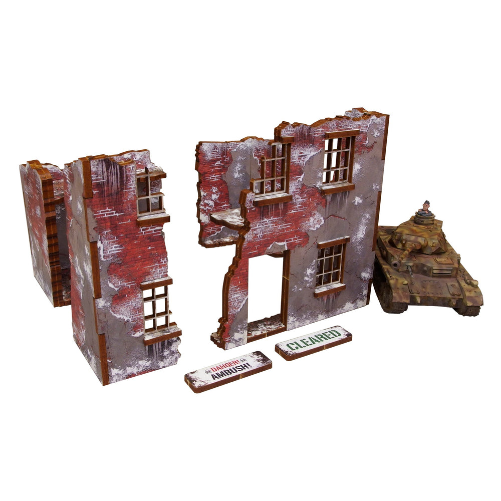 PRE-PAINTED WWII WINTER RUINS 2 Warlord Games Bolt Action