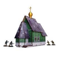 Pre-painted WW2 Ostfront Village Tserkov: Warlord Games Bolt Action
