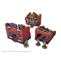 Pre- Painted WW2 Ostfront Stalingrad Small House with Garage: Warlord Games Terrain
