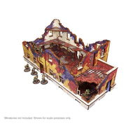 Pre-Painted WW2 Ostfront Stalingrad School Left with Balcony: Warlord Games Terrain
