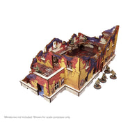 Pre-Painted WW2 Ostfront Stalingrad School Left with Balcony: Warlord Games Terrain
