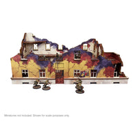 Pre-Painted WW2 Ostfront Stalingrad School Left with Balcony: Warlord Games Terrain
