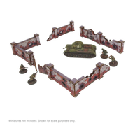 Pre-Painted WW2 Ostfront Stalingrad Walls High: Warlord Games Terrain

