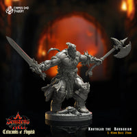 Krothgar, the Barbarian (Brave Hero): Crippled God Foundry Age of Fantasy 3D Print
