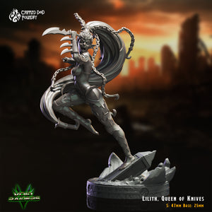 Lilith, Queen of Knives: Crippled God Foundry Grim Dark Future 3D Print