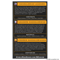 Star Wars: Legion - Mandalorian Leaders Shadow Collective Atomic Mass Games
