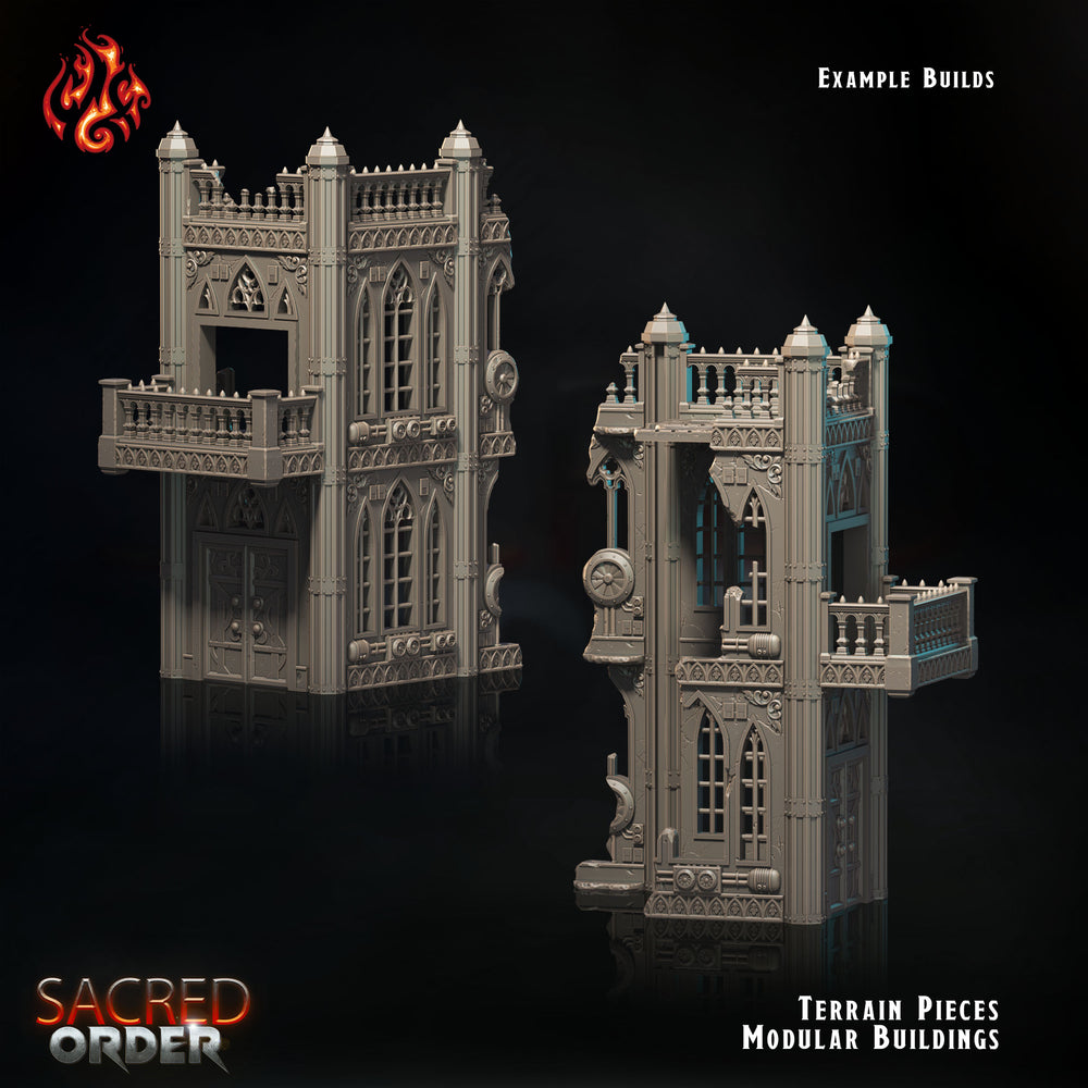 Modular Chapel Ruins: Crippled God Foundry Grim Dark Future Terrain 3D Resin Print