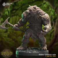 Vardelf the Shapeshifter (Werebear Form): Crippled God Foundry Age of Fantasy 3D Print
