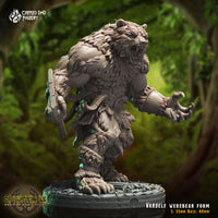 Vardelf the Shapeshifter (Werebear Form): Crippled God Foundry Age of Fantasy 3D Print
