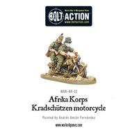 Germany - Afrika Korps Kradschutzen Motorcycle: Warlord Games Bolt Action
