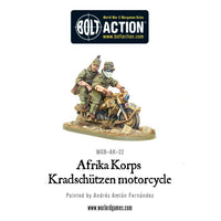 Germany - Afrika Korps Kradschutzen Motorcycle: Warlord Games Bolt Action