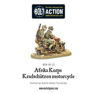 Germany - Afrika Korps Kradschutzen Motorcycle: Warlord Games Bolt Action
