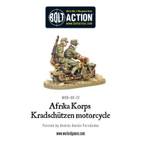 Germany - Afrika Korps Kradschutzen Motorcycle: Warlord Games Bolt Action