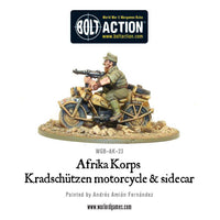 Germany - Afrika Korps Kradschutzen Motorcycle & Sidecar: Warlord Games Bolt Action