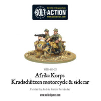 Germany - Afrika Korps Kradschutzen Motorcycle & Sidecar: Warlord Games Bolt Action