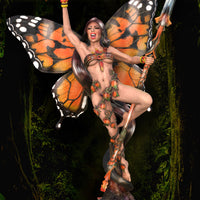 Winged Dryad Cinnamon: Printomancer Forces of Nature Resin 3D Print