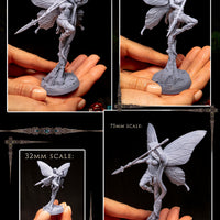 Winged Dryad Aldoris: Printomancer Forces of Nature Resin 3D Print