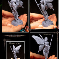 Winged Dryad Thymea: Printomancer Forces of Nature Resin 3D Print