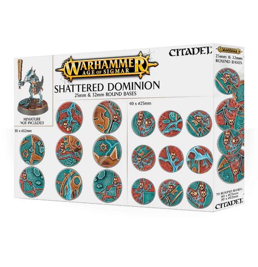 SHATTERED DOMINION: 25 & 32MM ROUND BASES GW Citadel Hobby Supplies