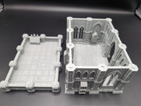 Battle Damaged Small Building: Domina Ferrum Grim Dark Imperial 3D Printed Terrain
