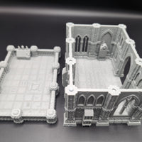 Battle Damaged Small Building: Domina Ferrum Grim Dark Imperial 3D Printed Terrain