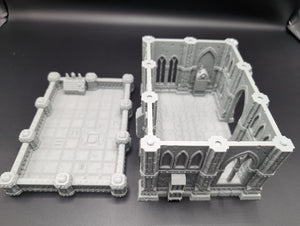 Battle Damaged Small Building: Domina Ferrum Grim Dark Imperial 3D Printed Terrain