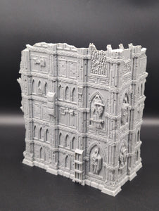 Large Tournament Right Corner Ruins LOS Blocking : Domina Ferrum Grim Dark Imperial 3D Printed Terrain