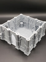 Small Building: Grim Dark Imperial Terrain, Domina Ferrum, Battle Damaged, Gothic Sci-Fi 3D Printed Scenery
