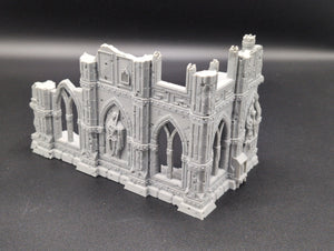 Small Tournament Right Corner Ruins: Domina Ferrum Grim Dark Imperial 3D Printed Terrain