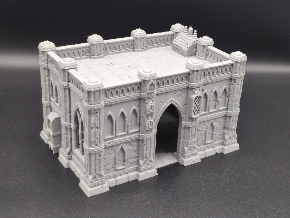 Battle Damaged Small Building: Domina Ferrum Grim Dark Imperial 3D Printed Terrain