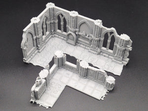 Small Tournament Right Corner Ruins: Domina Ferrum Grim Dark Imperial 3D Printed Terrain