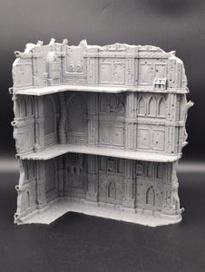 Large Tournament Right Corner Ruins LOS Blocking : Domina Ferrum Grim Dark Imperial 3D Printed Terrain