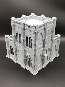 Small Building: Grim Dark Imperial Terrain, Domina Ferrum, Battle Damaged, Gothic Sci-Fi 3D Printed Scenery