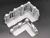 Small Tournament Left Corner Ruins: Domina Ferrum Grim Dark Imperial 3D Printed Terrain (Copy)
