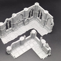 Small Tournament Left Corner Ruins: Domina Ferrum Grim Dark Imperial 3D Printed Terrain (Copy)