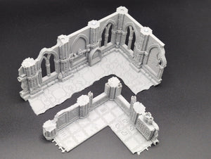 Small Tournament Left Corner Ruins: Domina Ferrum Grim Dark Imperial 3D Printed Terrain (Copy)