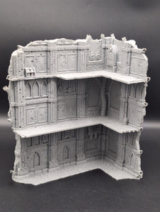 Large Tournament Left Corner Ruins LOS Blocking : Domina Ferrum Grim Dark Imperial 3D Printed Terrain (Copy)