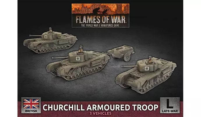 BRITAIN: CHURCHILL ARMOURED TROOP  Battlefront Miniatures Flames of War