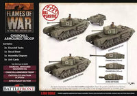 BRITAIN: CHURCHILL ARMOURED TROOP  Battlefront Miniatures Flames of War
