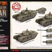 BRITAIN: CHURCHILL ARMOURED TROOP  Battlefront Miniatures Flames of War