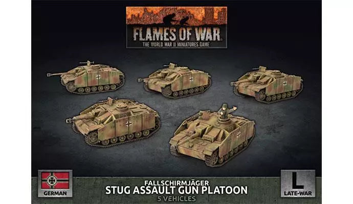 GERMANY: FALLSCHIRMJAGER STUG ASSAULT GUN PLATOON Battlefront Miniatures Flames of War