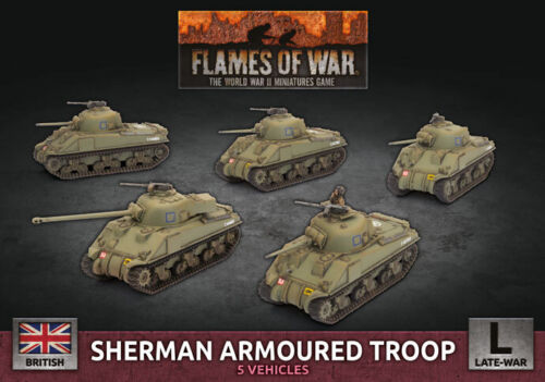 BRITAIN: SHERMAN ARMOURED TROOP Battlefront Miniatures Flames of War