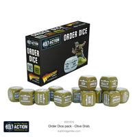 ORDERS DICE PACK - OLIVE DRAB Warlord Games Bolt Action