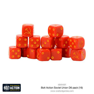 SOVIET UNION D6 DICE (16) Warlord Games Bolt Action